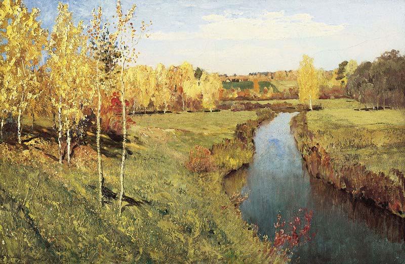Isaac Levitan Golden Autumn France oil painting art